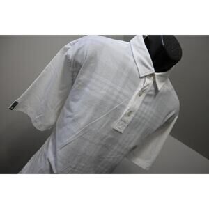 Linksoul Golf Polo Tempus Fugit Short Sleeve Plaid Cotton Blend Mens Size XL